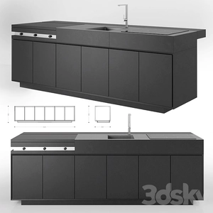 کابینت  جزیره آشپزخانه Tikal Kitchen