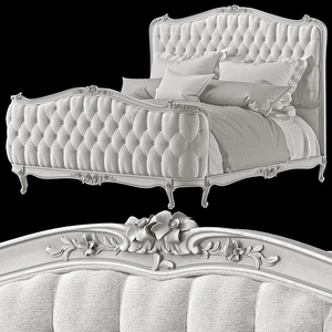 تخت خواب کلاسیک سفید