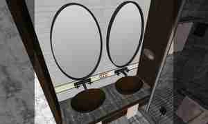 سبک لوکس مدرن در طراحی سرویس بهداشتی برای اسکچاپ