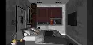 طراحی داخلی اتاق خواب مدرن برای اسکچاپ