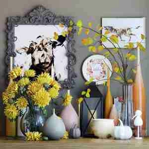 آبجکت های دکوری رنگی هنری  Autumn Decorative Set 4