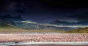 Lake Bogoria, Kenya  عکس شب و روز دریاچه در یک قاب