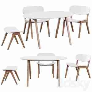 میز و صندلی بیضی کلاسیک  ellipse table and chair Classic