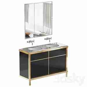 روشویی مدرن باآینه  Art Deco Bathroom Vanity