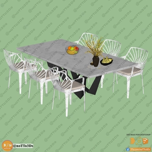 انواع میز و صندلی ناهارخوری برای اسکچاپ