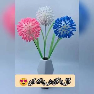 خلاقیت در ساخت گل با گوش پاکن