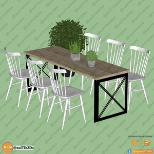 انواع میز و صندلی ناهارخوری برای اسکچاپ