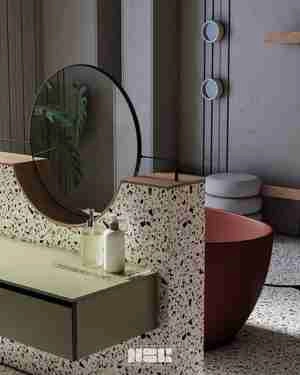 طراحی سرویس بهداشتی در سبک مدرنیته و مینیمالیسم برای اسکچاپ