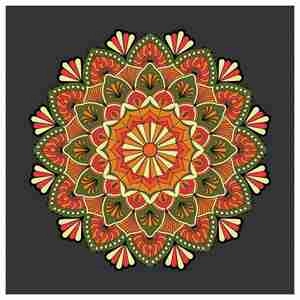 ماندلا طرح رنگی Mandala background design eps