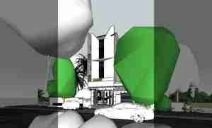 طراحی نمای مدرن و با خطوط منحنی و نرم برای اسکچاپ