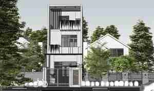 طراحی نما مدرن با رنگ سفید برای اسکچاپ