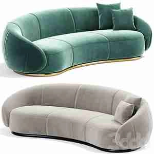 مبل  شکل منحنی مدرن Ghidini long curved sofa