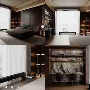 طراحی داخی اتاق خواب مدرن و شیک برای مکس