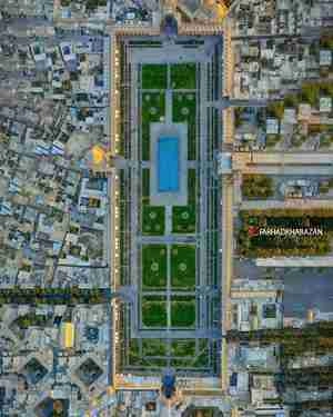 نمای هوایی تماشایی از میدان نقش جهان