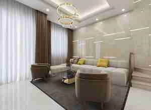 طراحی داخلی نشیمن و آشپزخانه مدرن برای اسکچاپ