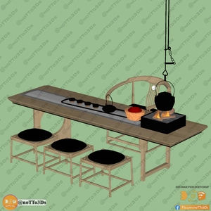 انواع میز و صندلی ناهارخوری برای اسکچاپ