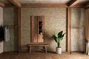 طراحی اتاق خواب به سبک روستای با چوب
