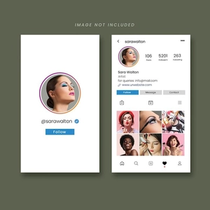 موکاپ صفحه اینستاگرام