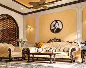 طراحی داخلی نشیمن کلاسیک برای اسکچاپ