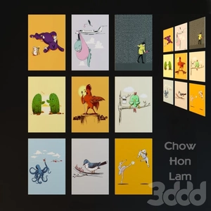 قاب های دکوری با چوب Chow Hon Lam