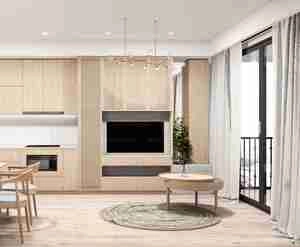 طراحی داخلی آپارتمان مسکونی به سبک مینیمال برای اسکچاپ