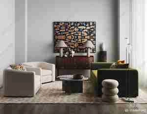 فضای نشیمن مینیمال برای اسکچاپ