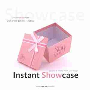 Pink gift box mock up psd موکاپ باکس هدیه صورتی