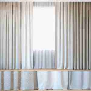 آبجکت پرده ساده چین دار urtains 44 Curtains with Tulle Rebbio Grande