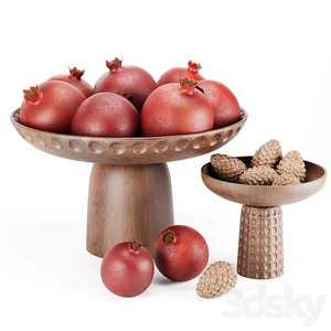 انار داخل ظرف مسی