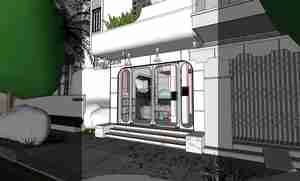 طراحی نمای مدرن و با خطوط منحنی و نرم برای اسکچاپ