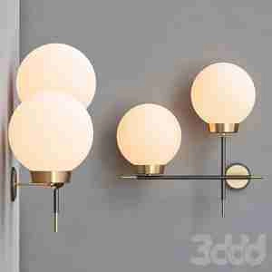 مدلینگ چراغ دیواری توپ های گرد کرم رنگ  Wall lights_5