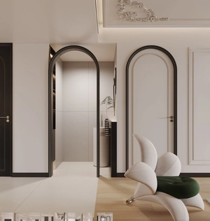 طراحی داخلی مینیمال با رنگ‌های خنثی و جزئیات شاخص 2