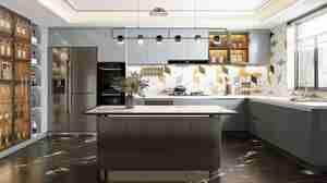 طراحی داخلی آشپزخانه مدرن برای اسکچاپ