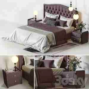 تخت خواب و پاتختی Bedroom Askona