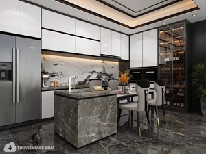 طراحی داخلی آشپزخانه مدرن برای اسکچاپ
