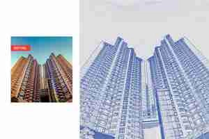 Architect Blueprint Photoshop Action اکشن برای معماری