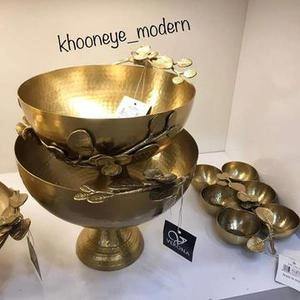 ظروف استیل چکشی با روکش برنز