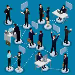 Set of isometric people in business روابط کاری تصویر گرافیکی