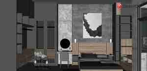 طراحی داخلی اتاق خواب مدرن برای اسکچاپ