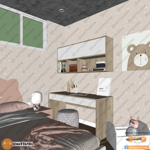 اتاق خواب کودک با وسایل بازی برای اسکچاپ