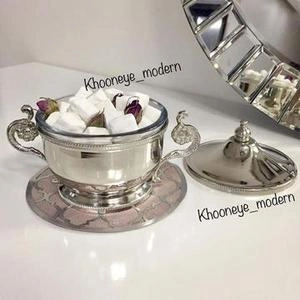 قندان برنجی روکش نیکل