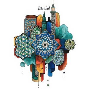 نقاشی اسلیمی برای بک گراند