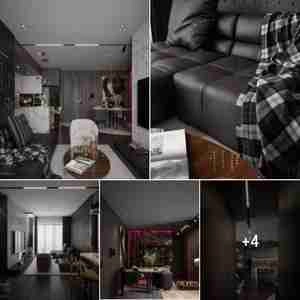 طراحی داخلی نشیمن و آشپزخانه لوکس برای اسکچاپ