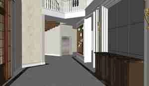 طراحی ویلا کلاسیک و پر جزییات برای اسکچاپ