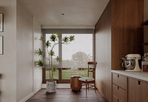 طراحی دکوراسیون با تم چوب شهرک غرب