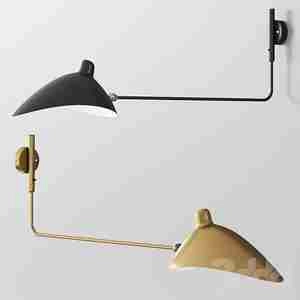 دیوارکوب رنگ طلایی ومشکیSerge Mouille Sconce Wall Lamp