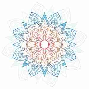 ماندلا Colorful mandala background eps