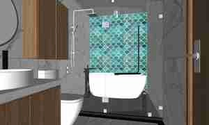 طراحی داخلی اتاق خواب مستر و کودک برای اسکچاپ