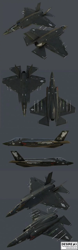 مدل سه بعدی هواپیمای جنگی