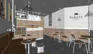 طراحی داخلی شیرینی‌فروشی و کافی شاپ برای اسکچاپ